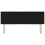 vidaXL Tête de lit Hauteur réglable avec tête de lit Noir 140 cm tissu
