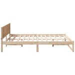 vidaXL Cadre de lit Marron 160 x 200 cm Bois de pin massif