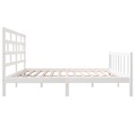 vidaXL Cadre de lit Blanc Bois de pin massif 120x200 cm