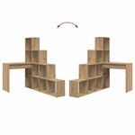 vidaXL Bureau d'angle chêne artisanal 101.5 x 149.5 x 149.5 cm
