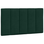 vidaXL Coussin de tête de lit Hanko vert foncé 80 cm velours