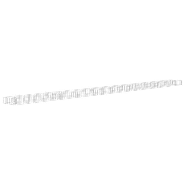 vidaXL Lit surélevé à gabion Acier galvanisé 450x30x10 cm