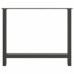 vidaXL Pieds de table à manger Anthracite 2 pièces 90 x (72-73) cm Acier