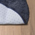 vidaXL Tapis shaggy à poils longs NAVARRA bleu marine 100x100 cm