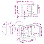 vidaXL Ensemble de mobilier de salle de bain 4 Pièces Bois ancien
