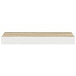 vidaXL Étagère murale flottante chêne et blanc 50x23x3 8 cm MDF