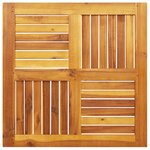 vidaXL Dessus de table 70x70x2 cm carré bois massif d'acacia