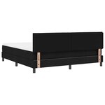 vidaXL Lit à ressorts avec matelas Noir 180 x 200 cm tissu