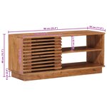 vidaXL Meuble TV avec stockage avec porte Naturel 90 x 30 x 40 cm