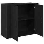 vidaXL Buffet Chêne noir 80 x 33 x 70 cm Bois d'ingénierie