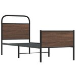 vidaXL Cadre de lit sans matelas 75x190cm chêne marron bois ingénierie