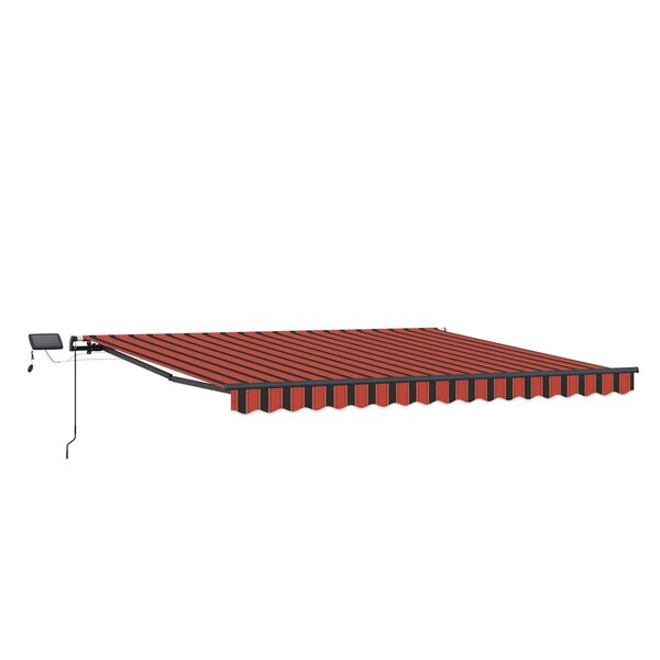vidaXL Auvent Rétractable orange et marron 450 ×350 cm tissu