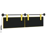 vidaXL Tête de lit suspendue Jaune clair Tissu en velours côtelé