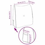 vidaXL Coussin de Dos Rouge 45 x 24 x 50 cm tissu