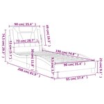 vidaXL Cadre de lit Viana sans matelas noir et blanc 90x190 cm similicuir