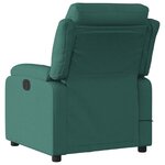 vidaXL Fauteuil de massage inclinable Vert foncé Tissu