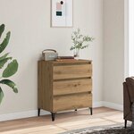 vidaXL Buffet chêne artisanal 60x35x70 cm bois d'ingénierie