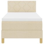 vidaXL Lit à ressort avec matelas crème 80x200 cm tissu