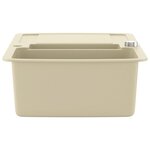vidaXL Évier de cuisine Granit Double lavabo Beige