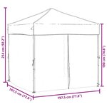 vidaXL Tente de réception pliable avec parois Taupe 2x2 m