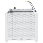 vidaXL Jardinières de jardin 1 pc Blanc 80 x 40 x 37.5 cm Plastique