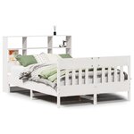 vidaXL Cadre de lit sans matelas blanc 120x190 cm bois de pin massif