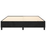 vidaXL Cadre de lit à ressorts noir 160x200 cm velours