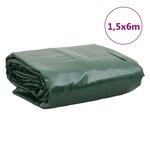 vidaXL Bâche vert 1 5x6 m 650 g/m²