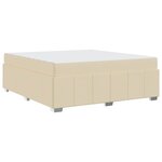 vidaXL Cadre de lit avec matelas Crème 180 x 200 cm tissu