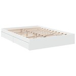 vidaXL Cadre de lit avec tiroirs sans matelas blanc 160x200 cm