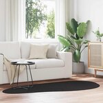vidaXL Tapis HUARTE Noir 100 x 200 cm Polyester