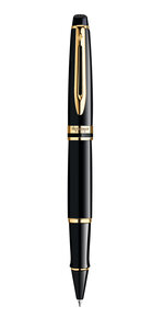 Waterman stylo roller expert  noir  recharge noire pointe fine  coffret cadeau