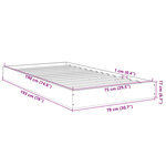 vidaXL Cadre de lit sans matelas chêne marron 75x190cm bois ingénierie