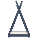 vidaXL Cadre de lit d'enfant Gris Bois de pin massif 80x160 cm