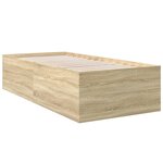vidaXL Cadre de lit sans matelas chêne sonoma 90x190 cm