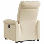 vidaXL Fauteuil inclinable Crème Tissu