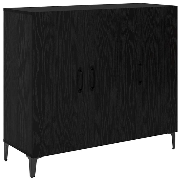 vidaXL Buffet Chêne noir 34 x 90 x 80 cm Bois d'ingénierie