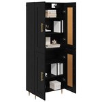 vidaXL Haut Armoire Chêne noir 69 5 x 34 x 180 cm Bois d'ingénierie