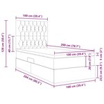 vidaXL Lit avec rangement et LED Gris clair 100 x 200 cm Polyester