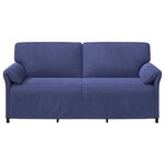 vidaXL Sofa 3 places Bleu police 198 x 83 x 95 cm Velours