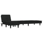 vidaXL Canapé-lit en forme de L noir 255x140x70 cm velours