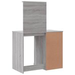 vidaXL Coiffeuse avec lumières LED sonoma gris 90x42x132 5 cm