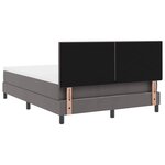 vidaXL Cadre de Lit avec Matelas Gris 160 x 200 cm Faux cuir