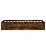 vidaXL Cadre de lit sans matelas chêne fumé 100x200 cm