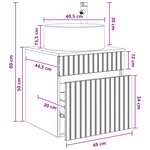 vidaXL Meuble de lavabo mural Chêne artisanal 49 x 44 5 x 65 5 cm