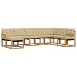 vidaXL Ensemble de canapés d'extérieur 8 pc Blanc et Beige