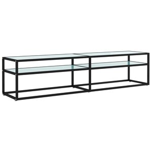 vidaXL Meuble TV Marbre blanc 180x40x40 5 cm Verre trempé