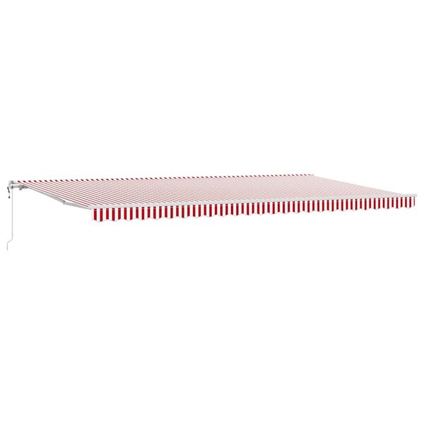 vidaXL Auvent rétractable électrique Rouge et Blanc 600 × 350 cm