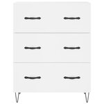 vidaXL Buffet haut Blanc 69 5x34x180 cm Bois d'ingénierie