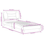 vidaXL Cadre de lit sans matelas cappuccino 90x200 cm similicuir